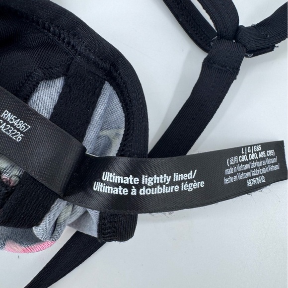 Pink‎ Sport Floral Black and Pink Women's Bra - Picture 8 of 9
